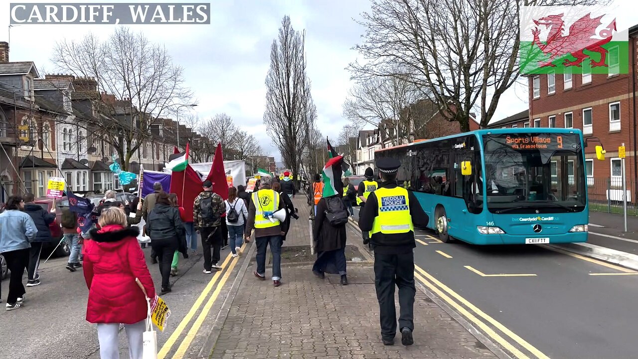 March against Racism and islamophobia, Clive Street, Cardiff