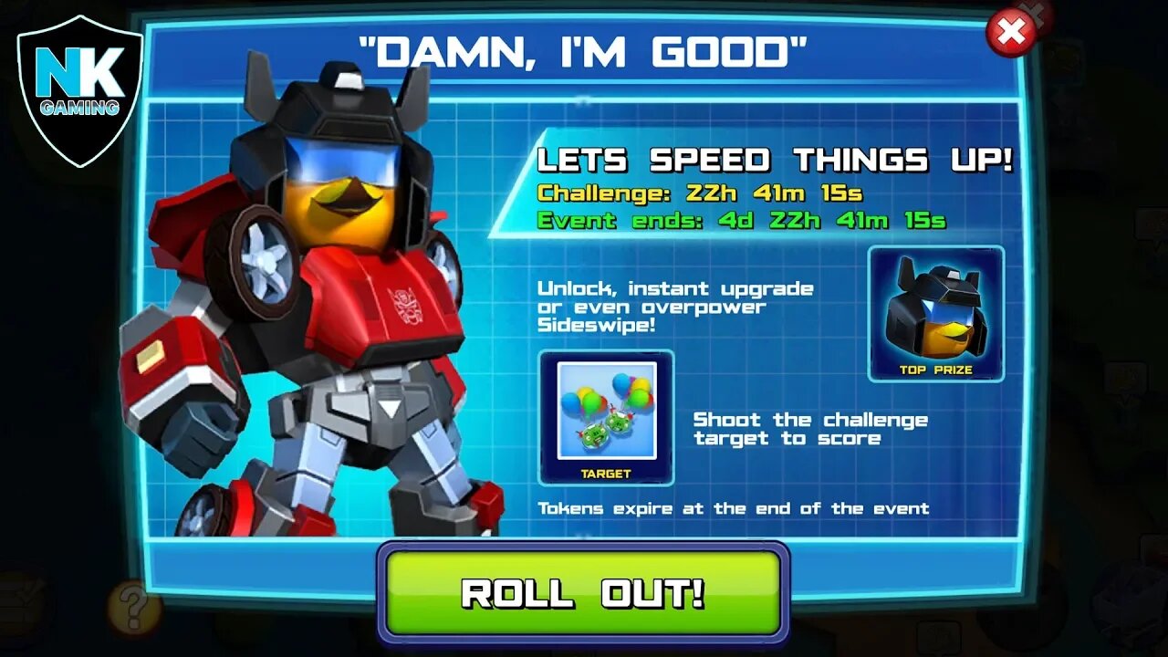 Angry Birds Transformers - Damn, I'm Good - Day 2 - Featuring Sideswipe