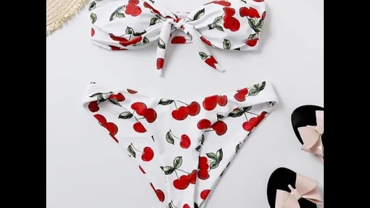 Brazilian Cherries Print Bikini "EveryDay Is A Bikini Day!: