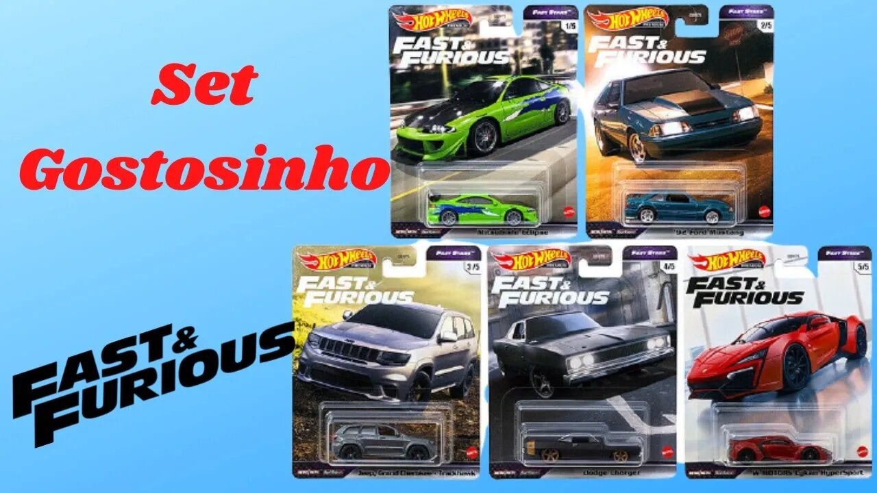 Hot Wheels Set Velozes e Furiosos Premium Fast & Furious. Esse set realmente sem palavras