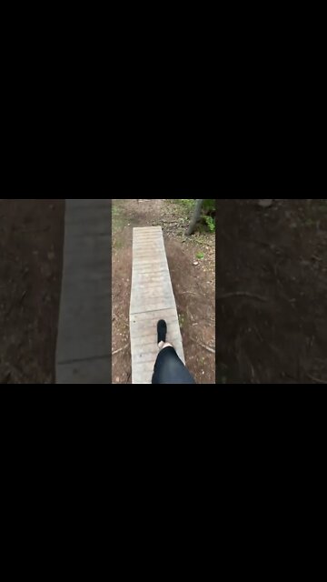 Walking across a bike ramp
