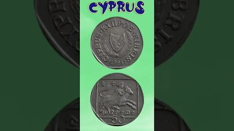 Cyprus 50 Cents 1994.#shorts #coinnotesz