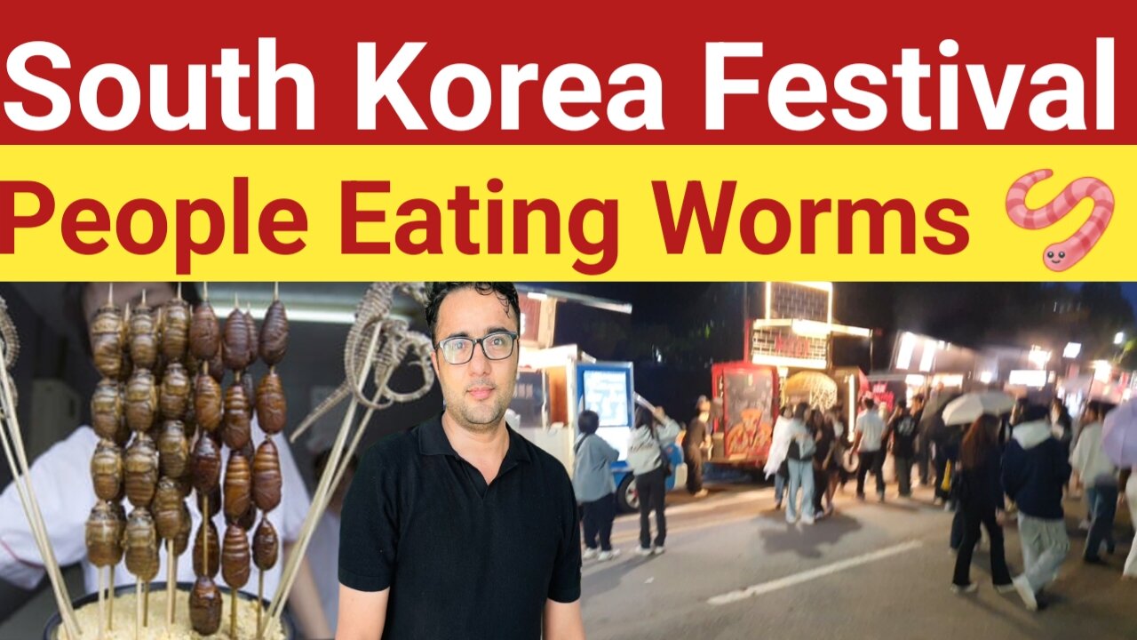 Festival In South Korea|| Street Food ||watch a Festival People are eating Street Food