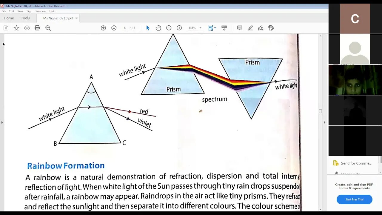 Zoom Online Science Chapter Class VII 7 12 2020