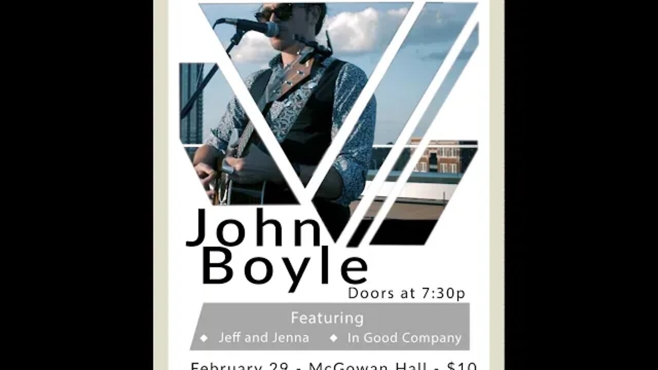 Video Concert Poster - John Boyle - Creative Guise Productions