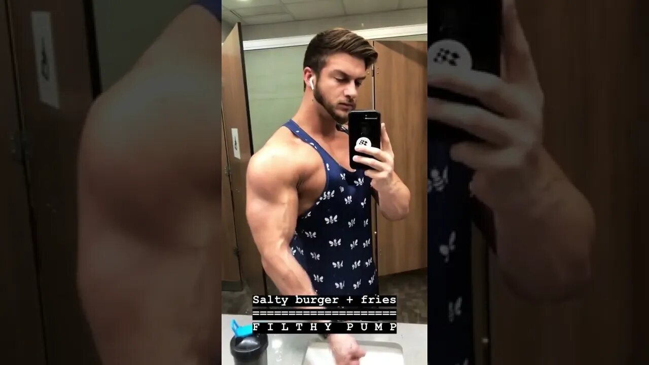 Salty burger and fries gives a good pump