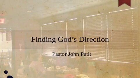 Finding God's Direction