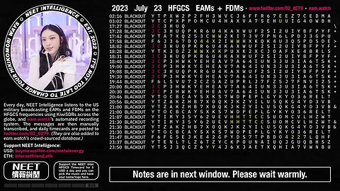 July 23 2023 Emergency Action Messages – US HFGCS EAMs + FDMs