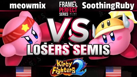 FPS3 L. Semis - meowmix (Fighter/Beetle/Archer) vs SoothingRuby (Cutter/Ninja) - Kirby Fighters 2