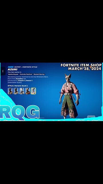 AZUKI GOTS A NEW STYLE! FORTNITE ITEM SHOP (March 28, 2024)