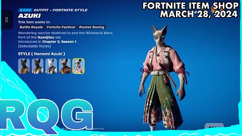 AZUKI GOTS A NEW STYLE! FORTNITE ITEM SHOP (March 28, 2024)