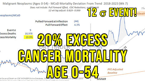 Excess Cancer Mortality +20% in Age 0-54 Range - Any Honest Epidemiologists Out There?