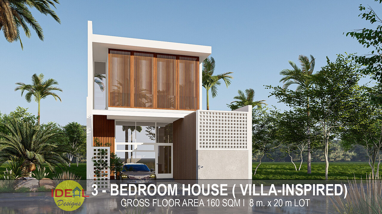 HOUSE DESIGN no.6 l 3-Bedroom (Villa-Inspired) l 160 sqm l IDEAL DESIGNS