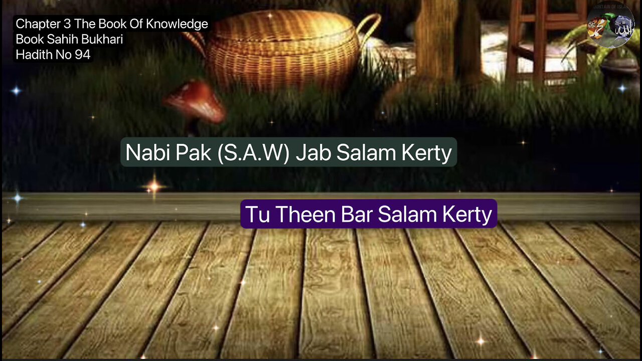 ❤️Nabi Pak(S.A.W)Jab Salam Kertay,Tu Theen Bar Salam Kertay, Hadees 94❤️21 November 2023