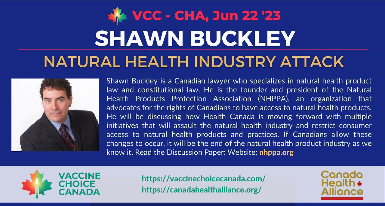 Shawn Buckley - Natural Health Industry Under Attack