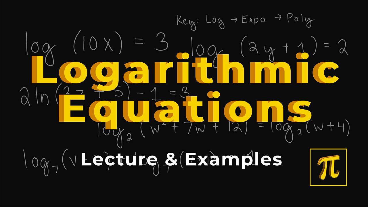 How to SOLVE LOGARITHMIC Equations? - It's simple, just follow these 3 steps!