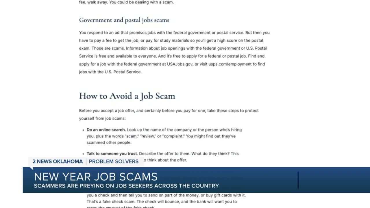 Avoiding New Year Job Scams