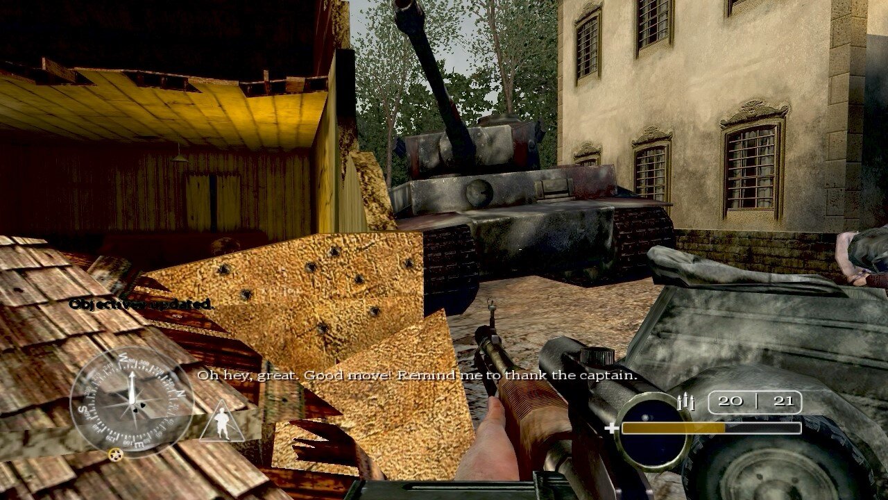 Call of Duty Classic- Xbox 360 Port of CoD1- German Counterattacks and Destroying 88s