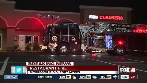 Lit cigarette likely cause of Fort Myers restaurant fire