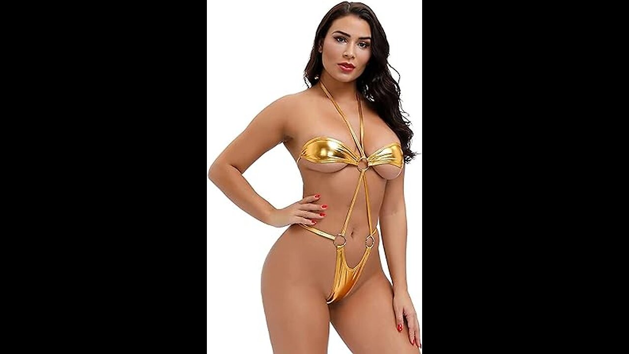 Micro Traje de baño de una pieza Bikini Tanga Monokini Traje de baño Mujeres Lencería de peluche