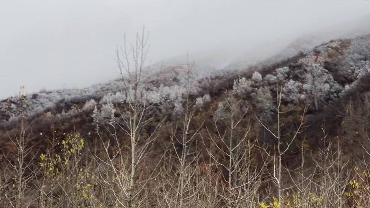 Alaska Mountain Early Snow Fall