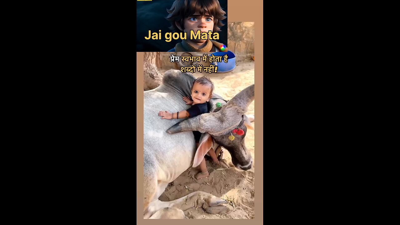यह हमारी संस्कृति | Cow and baby bond of unconditional love viral video #hinduism