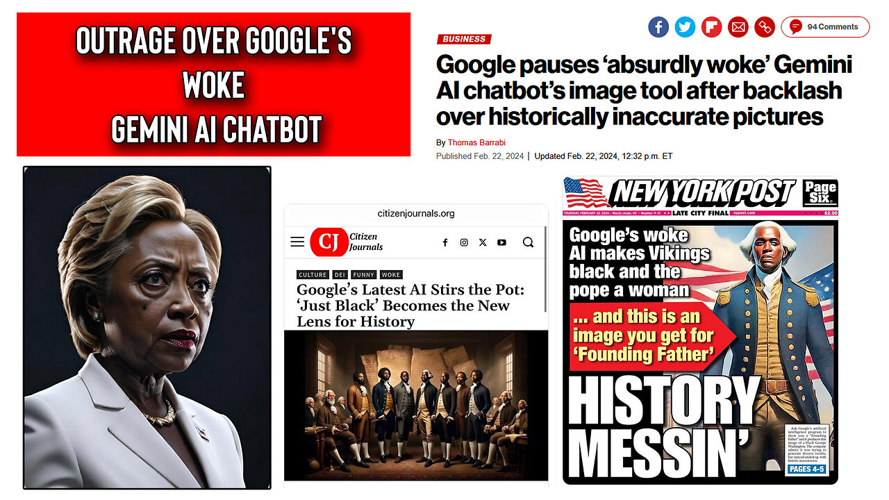 Backlash Over Google's 'absurdly woke’ Gemini AI Chatbot’s Image Tool