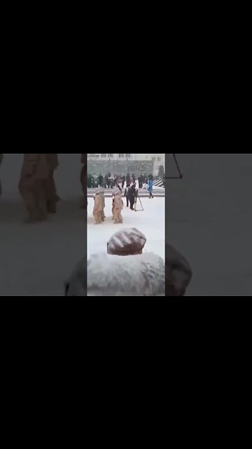 🇷🇺 In Norilsk, Despite The Blizzard, Residents Came Out To Celebrate Victory Day