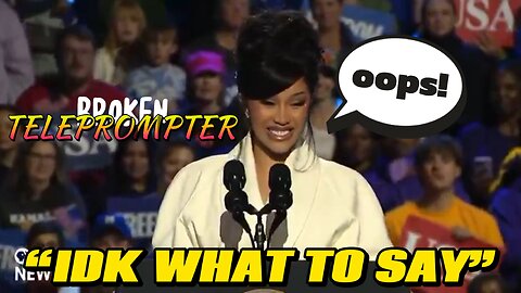 🚨 BREAKING: Cardi B’s Teleprompter Malfunction at Kamala Harris Rally