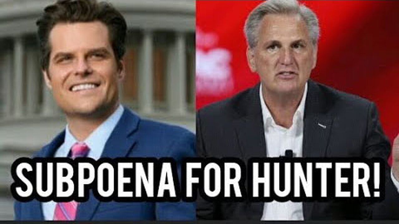 WARRIOR MATT GAETZ! MCCARTHY SAYS GOP WILL SUBPOENA 9 BIDEN FAMILY MEMBERS