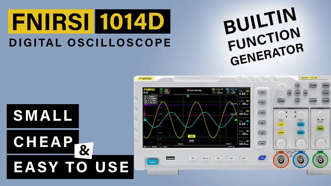 2021 BRAND NEW FNIRSI 1014D Oscilloscope with Builtin Function Generator