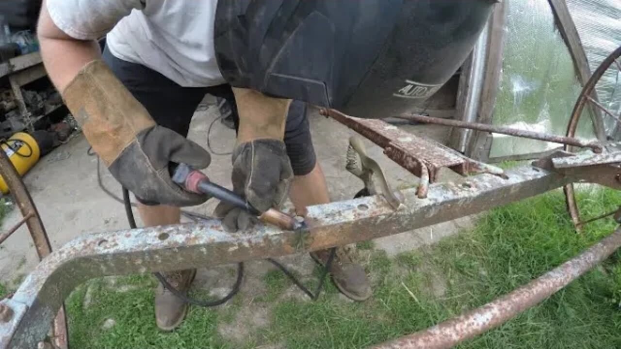 Fixing/welding an old hay rake