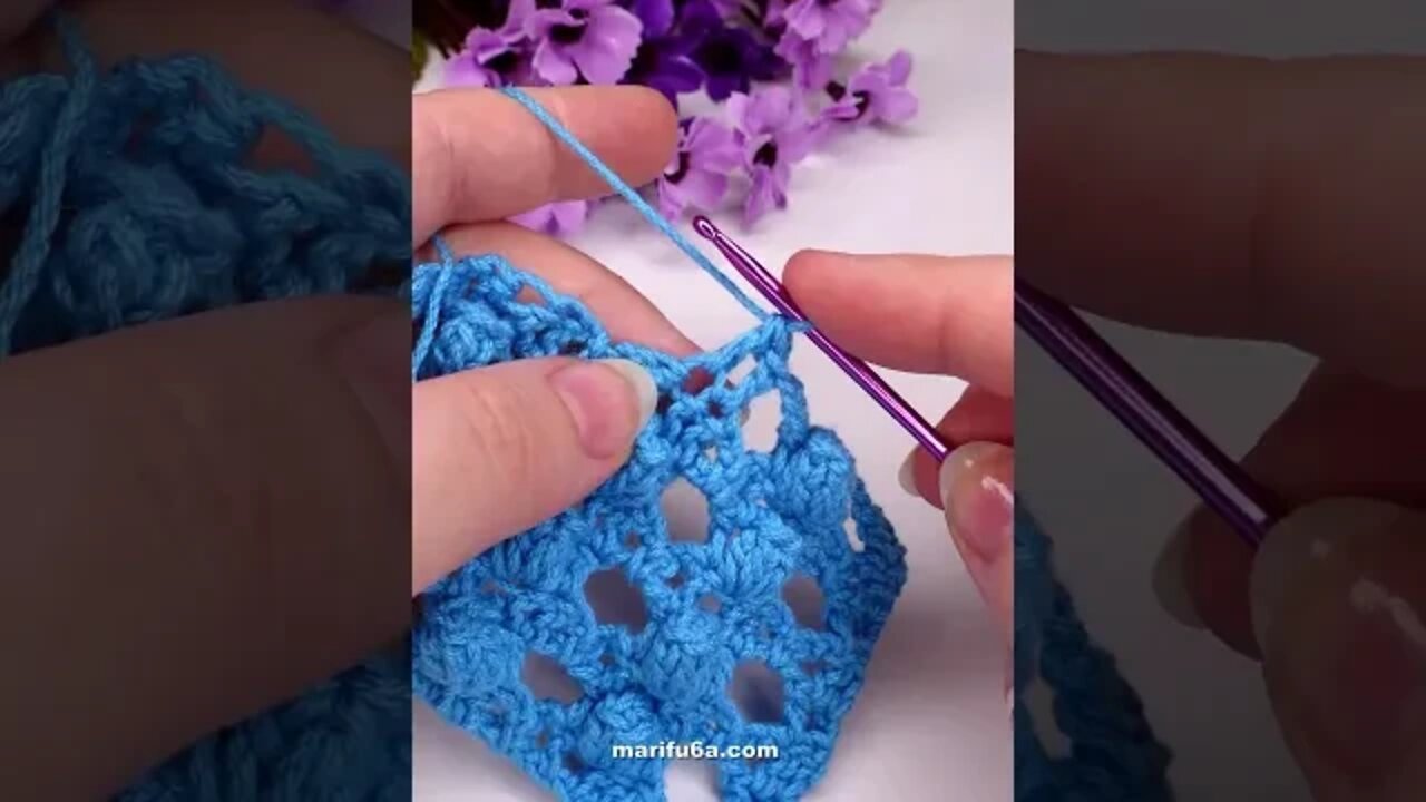 How to crochet popcorn stitch short tutorial by marifu6a