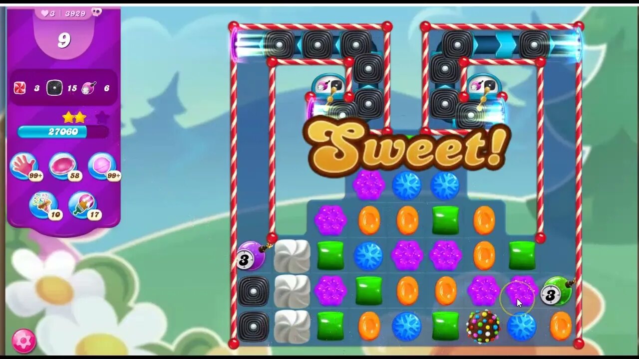 Candy Crush Level 3929 Talkthrough, 16 Moves 0 Boosters