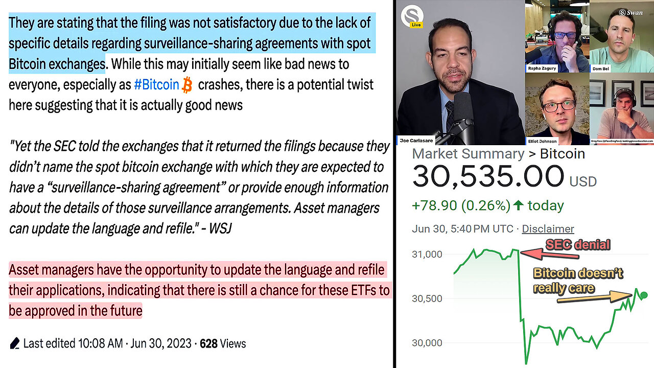 Light at the End of the Tunnel? SEC denies Bitcoin Spot ETFs, but it's not what it seems! 🐂🪙📈⬆️