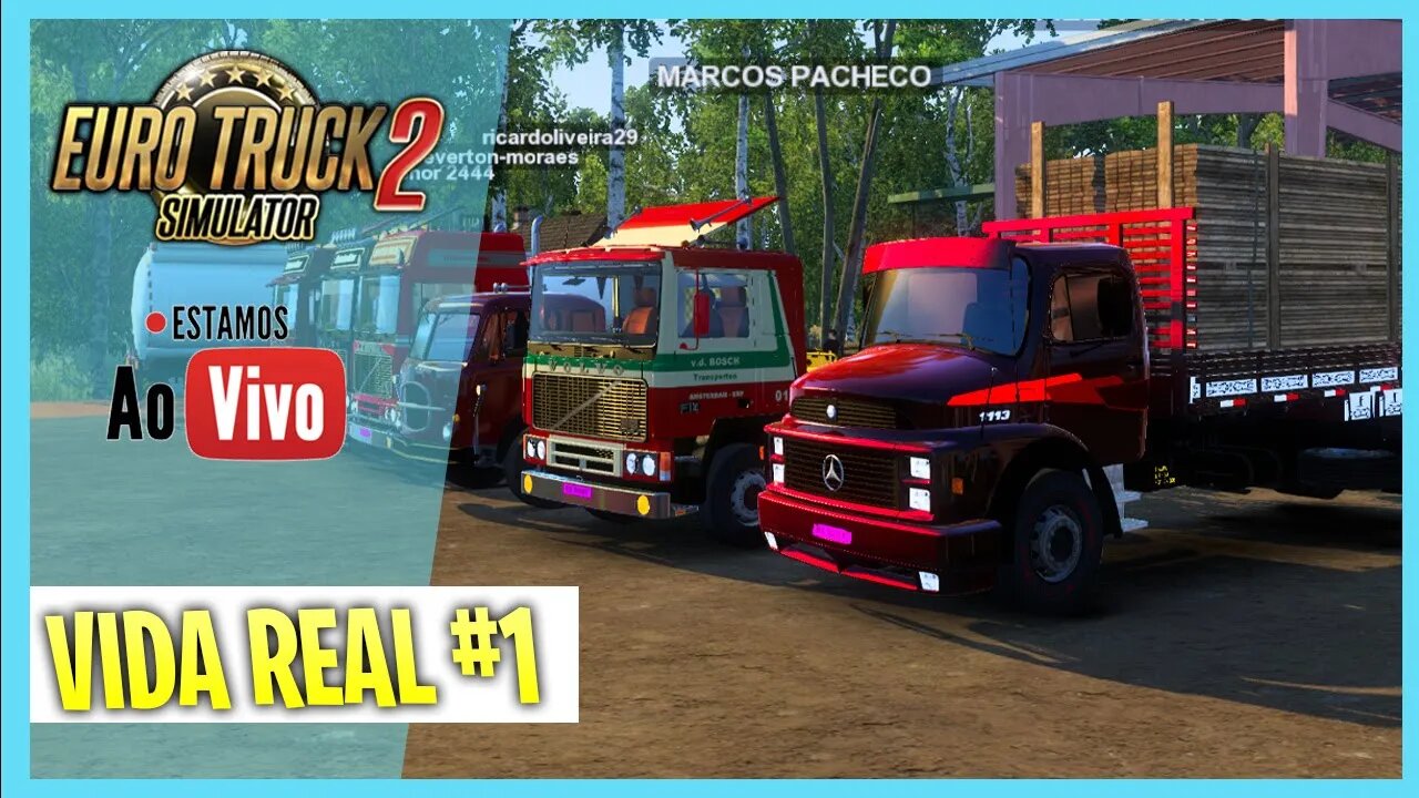 ▶️ETS2 VIDA REAL ONLINE #1 O INÍCIO - MAPA BR BRASIL - EURO TRUCK SIMULATOR 2 1.43