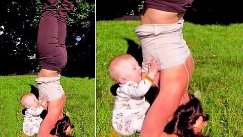 Try Not To Laugh: Funny Situations when Mothers are Busy with Her Babies