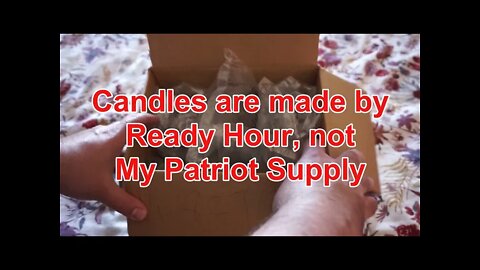 Ready Hour My Patriot Supply 100 hour candle order unboxing and test.