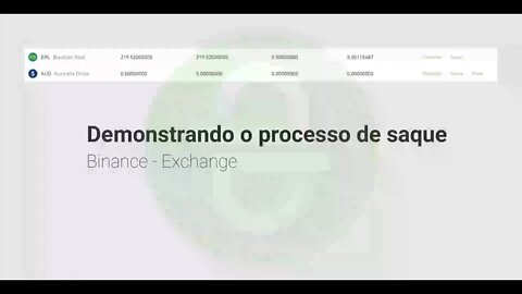 Dica - Binance - Demonstrando saque