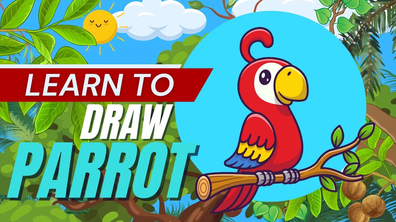 How to Draw a Parrot | Easy Kids Drawing | Kids Art Tutorial