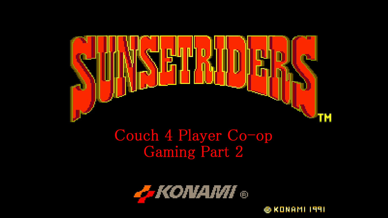 Couch 4 player co-op gaming Sunset Riders finale