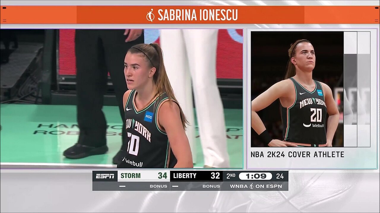 Sabrina Ionescu On NBA 2k24 Cover...Does It Look Like Her?? 🤔 | New York Liberty vs Seattle Storm