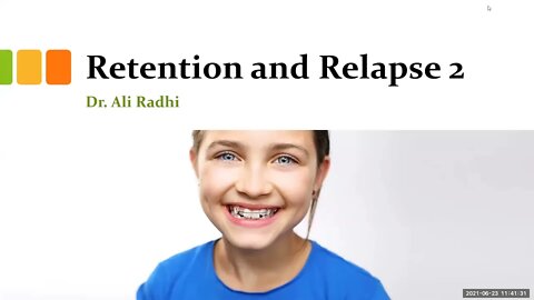 Orthodontics L23 (Retention & Relapse 2)