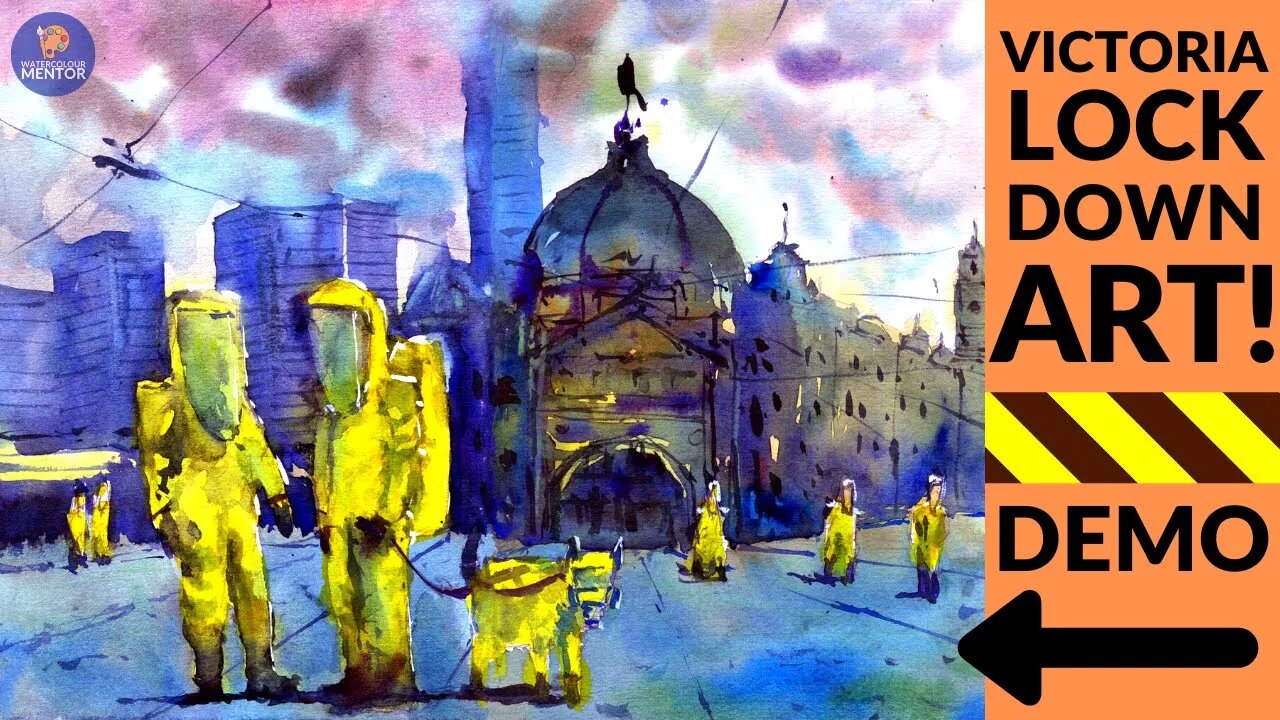 MELBOURNE LOCKDOWN | Watercolor Speedpaint