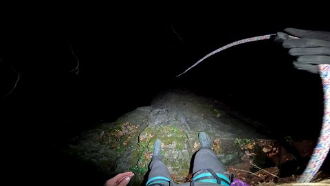 Face first into the night! 🫨 #rappelling #dangerousnatureous