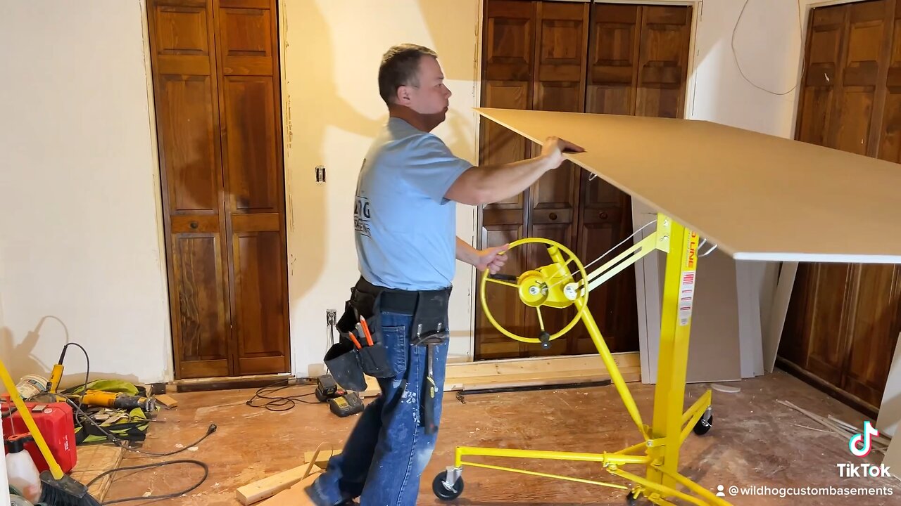 Basement Finishing. Drywall time.