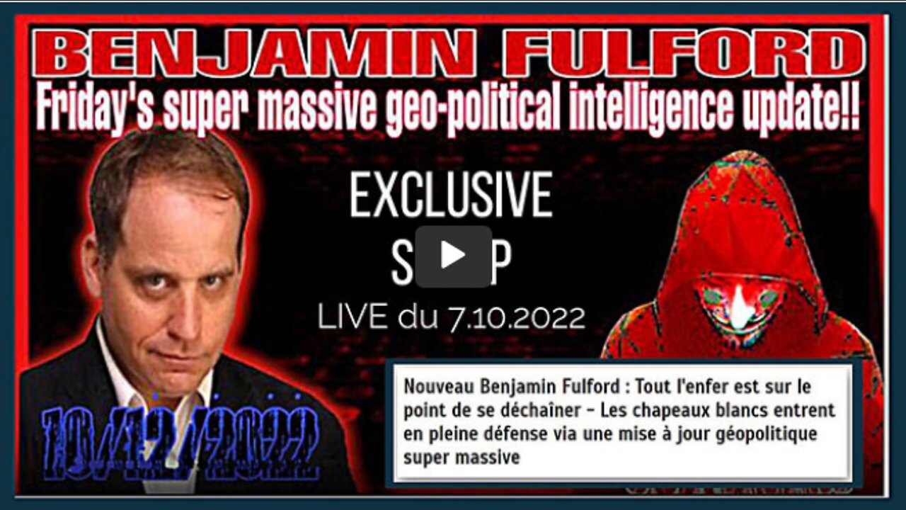 GEO POLITIQUE B.FULFORD. INFOWAR et Khazarian Mafia. Le 07.1
