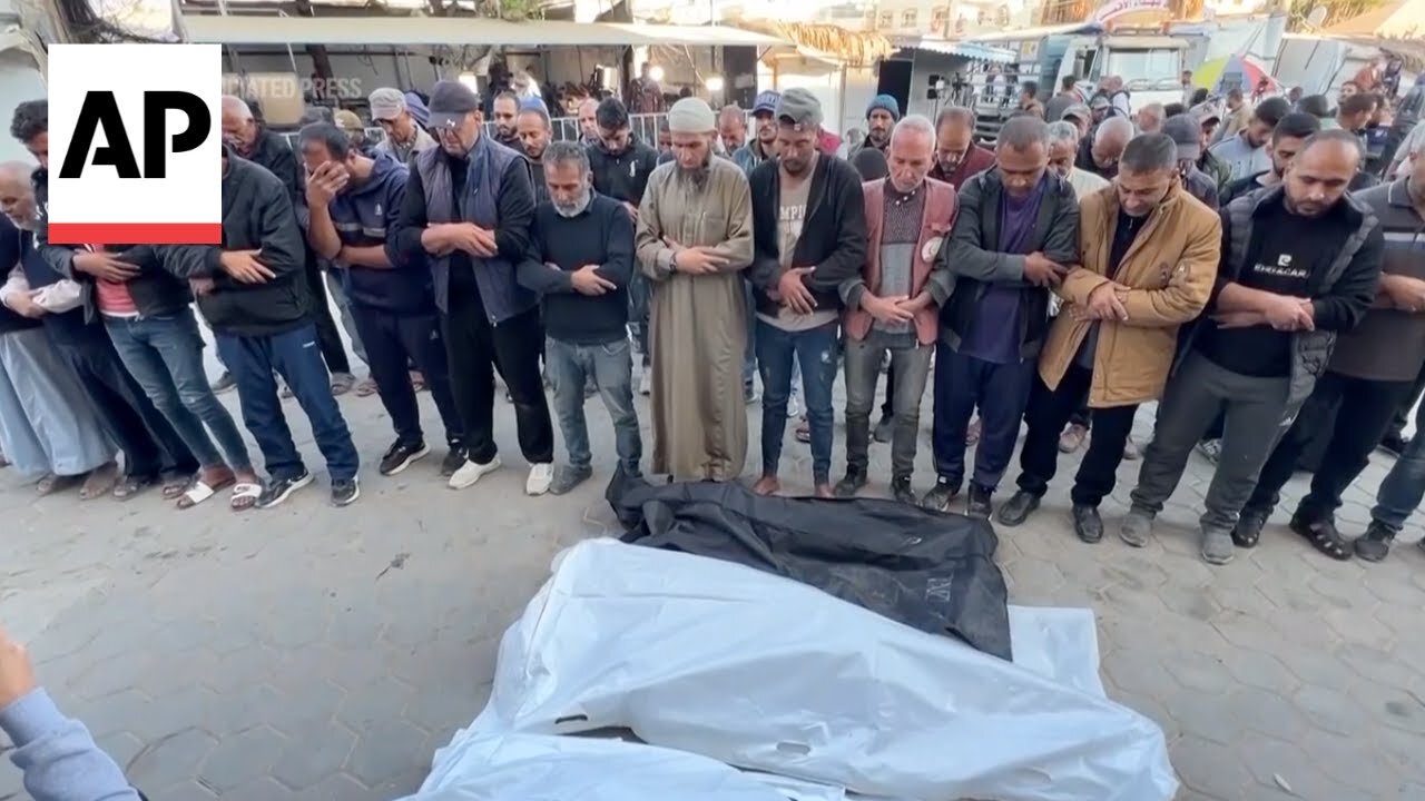 Anguish outside Gaza hospital as relatives mourn victims of Israeli strikes