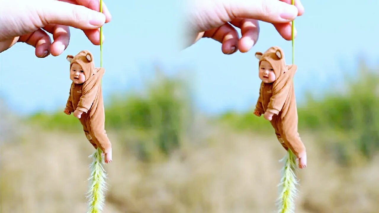 String the baby on your hand