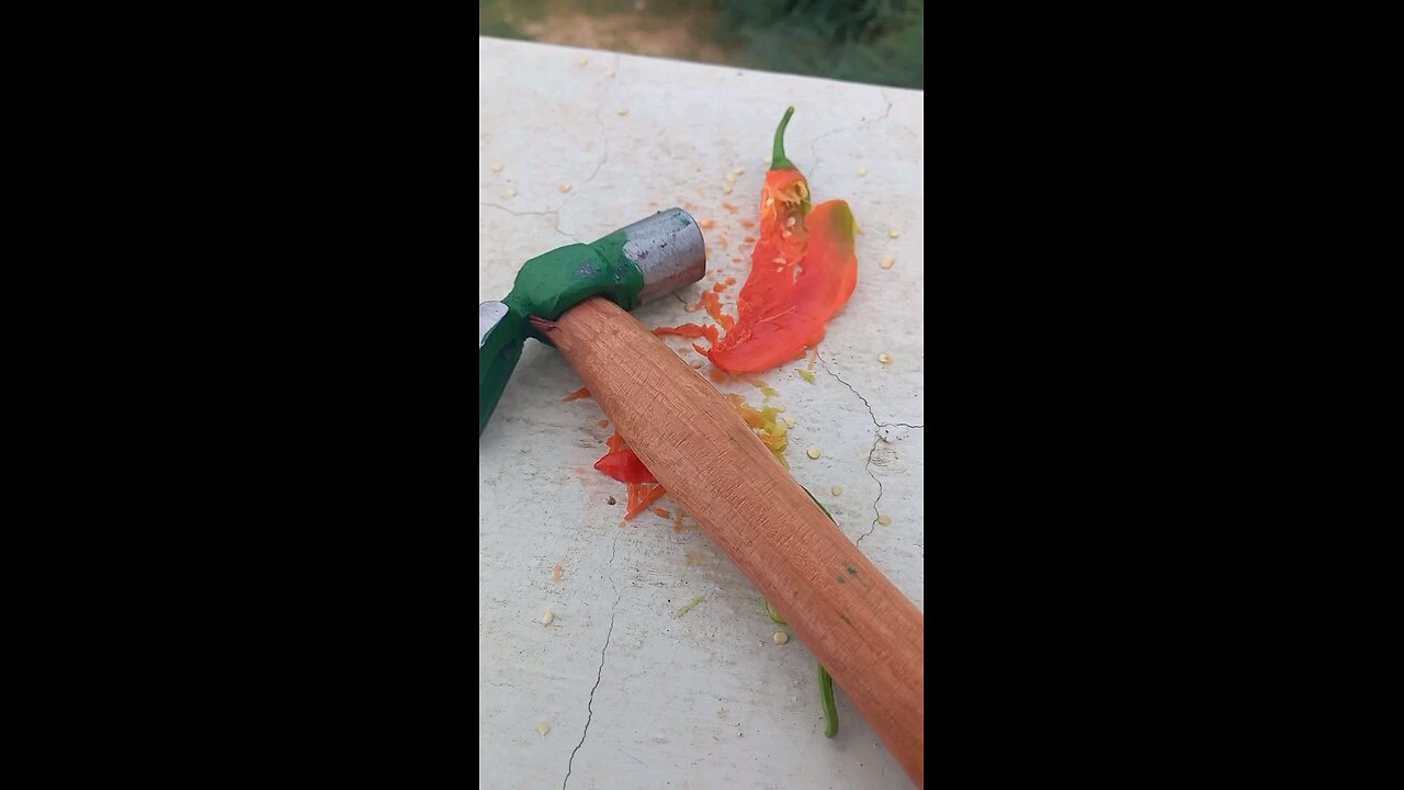 Chilli crushing reverse video #reverse